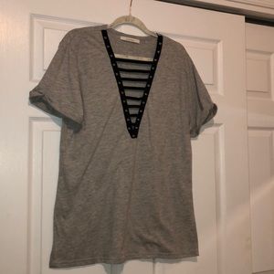 Grey Over sized t shirt